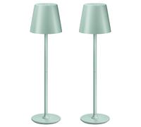 UPXNBOR Lámparas De Mesita De Noche 2 Piezas, Luces LED Para Decoración De Habitación, Lámpara De Escritorio, Recargable Por USB, Brillo Regulable En 3 Niveles, Carcasa Metálica Completa, Verde
