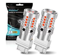 UPXSXT 2 piezas 3157 T25 P27/7W LED Bombilla roja para luz de freno trasera, 4157 3057 3157A 3457 4057 12V-24V 27SMD Bombilla de repuesto superluminosa