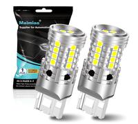 UPXSXT 2Pcs bombillas LED blancas 7440 para luces de marcha atrás, 7440A 7441 7440NA WY21W T20 12V-24V 27SMD Bombilla de repuesto para coche para antiniebla trasera 300% superluminosa