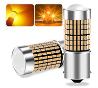 UPXSXT 2Pcs p21w led canbus bombilla led, 1156 BA15S lampara led ámbar sin hiper flast Bombilla del intermitente 12-24v 23W Superbrillante y resistente al agua