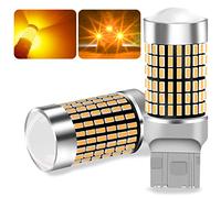 UPXSXT 2Pcs t20 canbus lampara led wy21w ámbar sin hiper flast, 7440 12-24V 23W 144SMD Bombillas impermeables superbrillantes para intermitentes