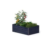 Upyard GardenBox Modern - Jardinera Moderna de Madera - bancal Alto ergonómico para terraza y jardín - Jardinera para Verduras y Hierbas, 120 x 80 x 40 cm, Color Negro