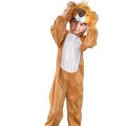 UPZAI Disfraz León Niño Carnaval: Animales Onesies para Niño y Niña - Costume León con Capucha Adjunta y Cremallera per Carnival Cosplay Festa Mardi Gras (S)