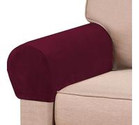 UqaBs Funda de sillón, Tela Protectora elástica de sofá reclinable para Oficina en casa, Tapas de Brazo de Silla de sofá Antideslizantes Fundas,Vino Rojo
