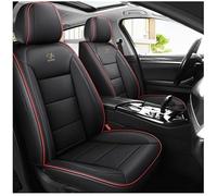 UQABS Fundas de Asiento de Coche Cuero universales para BMW X1 E84 2010 2011 2012 2013 2014 2015,Compatible con airbag Lateral-Línea roja Negra
