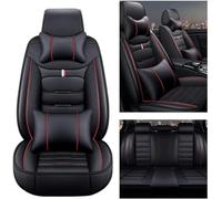 UQABS Fundas de Asiento de Coche Cuero universales para Hyundai I20(PB)/I20(GB)/I20 Sport/I20 Go!/I20 Ja!/I20 Active(GB)/I20 Active Ja,Compatible con airbag Lateral-Negro Y Rojo