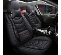 UQABS Fundas de Asiento de Coche Cuero universales para Lexus Nx 300/Nx 300 F-Sport/Nx 250/Nx 350/Nx 350 F-Sport/Nx 350H/Nx 450H,Compatible con airbag Lateral-Negro