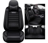 UQABS Fundas de Asiento de Coche Cuero universales para Opel Astra H Limousine/Astra J/Astra J Sports Tourer/Astra J Limousine,Compatible con airbag Lateral-Negro