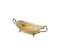UQACHG Plato de Frutas de latón Retro, Plato de Frutas de Cobre Europeo, Bandeja de Almacenamiento, decoración de Mesa de postres, Plato de Almacenamiento, Plato de Frutas para ，C