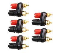 Uqezagpa 1 conector tipo banana de 4 mm chapado con tuerca de poste de unión tipo banana, terminales de par
