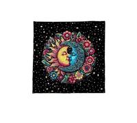 Uqezagpa 1 mantel de tarot con diseño de búho y sol, cubierta de astrología, tapiz de adivinación, tapete de tarots de sol/búho, mantel espiritual