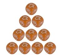 Uqezagpa 10 dados de juego de adivinanzas de dedos de 20 mm, dados de papel de roca de 6 caras, dados acrílicos de fiesta para adultos