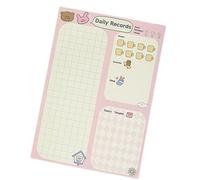 Uqezagpa 100 hojas de notas adhesivas de conejos, 6 notas adhesivas de plan diario, bonito bloc de notas de animales, plan semanal, escuela, oficina