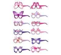Uqezagpa 12 marcos de gafas de mariposa para fiestas, gafas de papel para niños, adultos, fotografía, boda, cumpleaños
