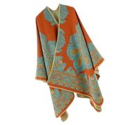 Uqezagpa 2 bufandas étnicas gruesas de alta calidad, patrón listo para el invierno para aventuras al aire libre y comodidad en el hogar, bufanda cálida al aire libre, e, Talla única