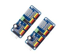Uqezagpa 2 módulos de controlador de servomotor PWM PCA9685 PWM de 12 bits y 16 canales, placa de control de motor para placa de desarrollo RPi, unidad LED