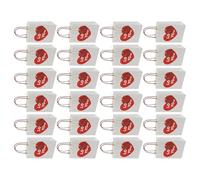 Uqezagpa 24 bolsas de papel kraft para el día de San Valentín, diseños de corazones con asa, bolsas de regalo con textura de papel para fiestas