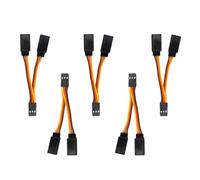 Uqezagpa 5 cables de extensión servo en Y cortos de 30 núcleos de 5 cm para modelos y robótica con cable de silicona servo cable de silicona