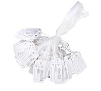 Uqezagpa 500 marcadores de productos de lujo con pestañas colgantes de papel reciclado para joyería de boutique, exhibición de mercancías, accesorios de joyería sostenibles, talla única, como se