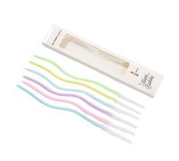 Uqezagpa 6 adornos curvos elegantes para tartas en varios colores chapados para decoraciones elegantes de cumpleaños y eventos, decoraciones de cumpleaños