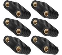 Uqezagpa 6 piezas de 2 agujeros ajustables para el pie de repuesto para tabla de windsurf, accesorios de surf