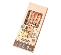 Uqezagpa 6 tintas de gel retráctiles, tinta negra borrable de 0,5 mm, secado rápido para escribir, diario, tomar notas, alivio del estrés retráctil