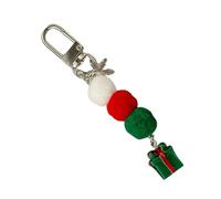 Uqezagpa Abalorio de teléfono de la serie navideña para colgar en la llave, adorno decorativo para bolsa de vacaciones y festivales, 8x2cm, plástico/resina