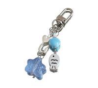 Uqezagpa Abalorio para teléfono con diseño de estrellas de mar, elegante accesorio para mujeres que aman la marina, 8cm, Materiales mixtos