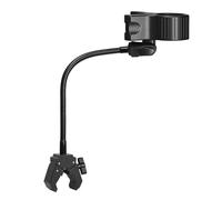 Uqezagpa Abrazadera de micrófono de construcción de metal para una fijación segura en escritorios, podios y trípodes, soporte de brazo de micrófono