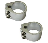 Uqezagpa Abrazadera de sillín de aleación de aluminio de 31,8/30,5 mm, accesorio de bicicleta