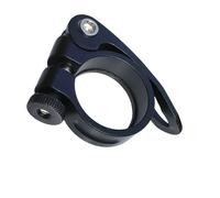 Uqezagpa Abrazadera de tubo de sillín de aleación de aluminio de repuesto para bicicleta, abrazaderas de tija de sillín de liberación rápida, anillos de abrazadera de cuello de tija de sillín