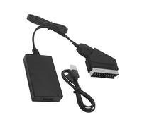 Uqezagpa Adaptador convertidor de euroconector a HDTV con cable de alimentación USB para video 1080P para jugadores, consolas de juegos, adaptador de euroconector a HDTV