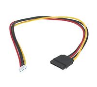 Uqezagpa Adaptador de 4 pines a cable rojo de 15 pines para cable amarillo de alimentación de 5 V para convertidores de alimentación de 12 V
