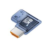 Uqezagpa Adaptador de 90 grados 8K60Hz 4K120Hz Acoplador en ángulo recto para proyector de PC, carcasa ABS, 8 estilos HDTV hembra a macho