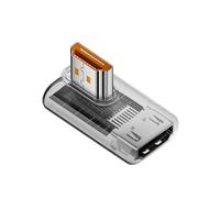 Uqezagpa Adaptador de 90 grados 8K60Hz 4K120Hz Acoplador en ángulo recto para proyector de PC, carcasa ABS, 8 estilos HDTV hembra a macho