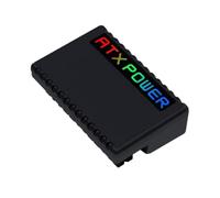 Uqezagpa Adaptador de conector de alimentación de 24 pines de 90 grados con ARGB de 5 V y 3 pines que mejora la gestión de cables, accesorio de placa base de computadora