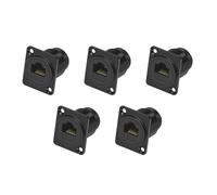 Uqezagpa Adaptador de conector RJ45 Cat6 de montaje en panel RJ45 hembra a hembra a través del módulo con extensión Ethernet de rosca Gigabit Ethernet Conector de montaje en panel