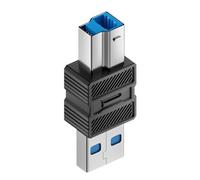 Uqezagpa Adaptador de impresora USB B USB 3.0 tipo C a B de puerto cuadrado, conexión convertidor de disco duro, adaptador de transferencia de copiadora, USB de metal, USB A hembra a macho