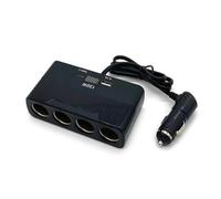 Uqezagpa Adaptador divisor de enchufe de 120 W, 2 USB + 1 puerto USB C PD de 12 V, 24 V, 3 enchufes, adaptador de carga marina para coche, camión, interruptor principal de alimentación