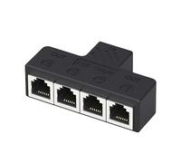 Uqezagpa Adaptador divisor de línea telefónica de 3 vías/4 vías para una comunicación eficiente, buen efecto