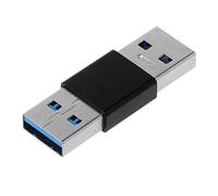 Uqezagpa Adaptador extensor USB 3.0 macho a macho M-M de alta velocidad, cambiador de género, acoplador, portátil, ligero, 1 unidad