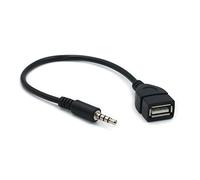 Uqezagpa Adaptador macho a USB hembra de 3,5 mm, conectores de sonido para reproducir música con disco en vehículos, adaptador Otg