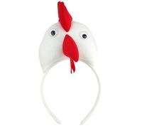 Uqezagpa Adorkable - Diadema de pollo para baile de graduación, cumpleaños, dibujos animados, pollo, lindo pelo de gallo, diademas divertidas para mujeres