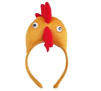Uqezagpa Adorkable - Diadema de pollo para baile de graduación, cumpleaños, dibujos animados, pollo, lindo pelo de gallo, diademas divertidas para mujeres