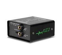 Uqezagpa Aisladores de ruido de bucle de tierra, caja de eliminación de zumbidos pasivos, ganancias de 3 etapas para sonido en estudios, dispositivo de aislamiento de sonido, aisladores de ruido de