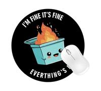 Uqezagpa Alfombrilla ergonómica de silicona para mouse con divertida cesta de residuos impresa, parte inferior de goma fiable para computadora, laptop, escritorio, almohadilla creativa