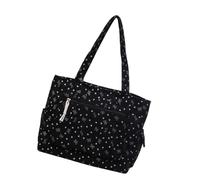 Uqezagpa Amplio bolso de hombro de pana con múltiples compartimentos, elegante bolsa casual para axilas para uso diario esencial de invierno, bolsa de hombro convertible en las axilas, Black