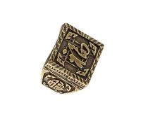 Uqezagpa Anillos de latón vintage hechos a mano, joyería antigua con pátina envejecida para hombre, retro, coleccionable, único, 2.2*1.7cm, Latón
