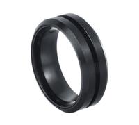 Uqezagpa Anillos de metal cómodos anillos de citas con textura de acero inoxidable para entusiastas de la moda que buscan distintivos, Width 8mm Thickness 2.3mm, acero de titanio