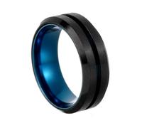 Uqezagpa Anillos de metal cómodos anillos de citas con textura de acero inoxidable para entusiastas de la moda que buscan distintivos, Width 8mm Thickness 2.3mm, acero de titanio